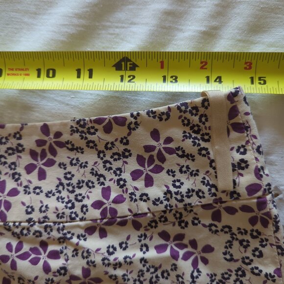 GAP Stretch Flare Skirt Knee Length 8 Purple Ditsy 🌸 A-line Skirt (Size 8) - Picture 8 of 10